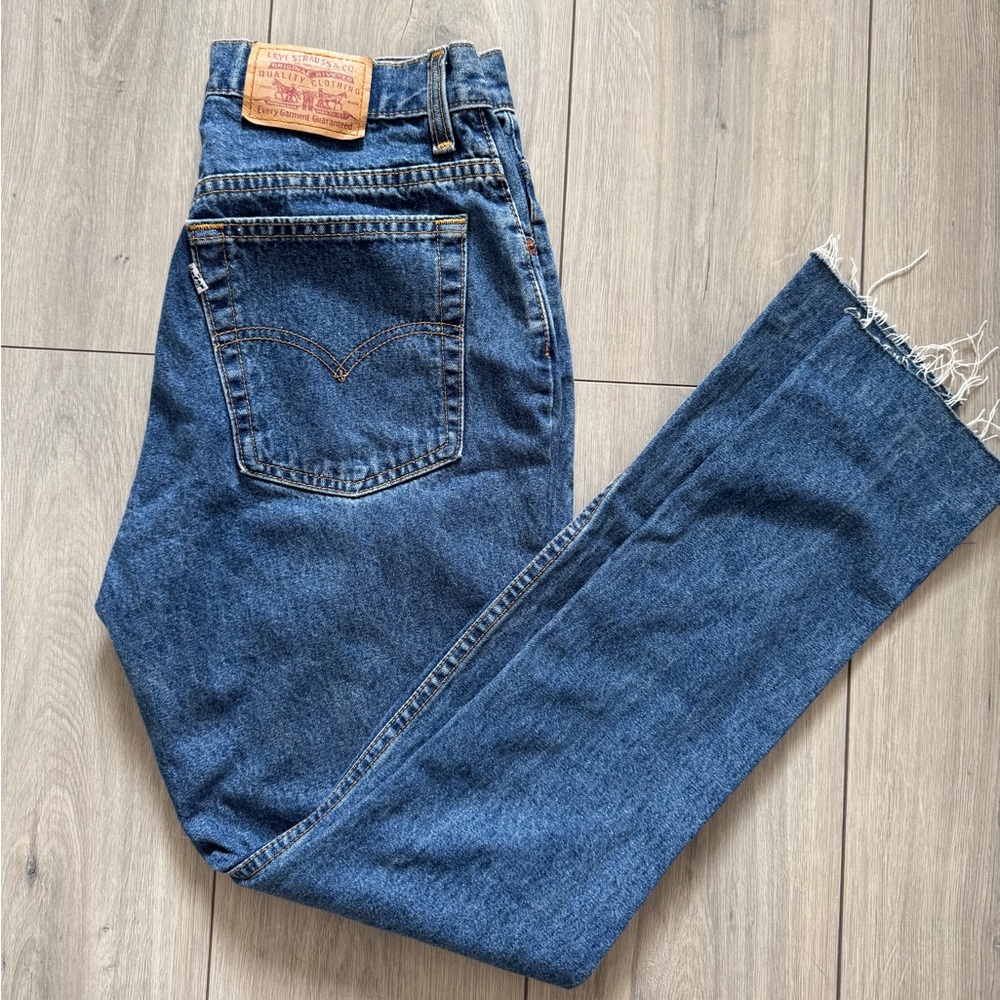 Levi's Blue Vintage Straight Jeans Classic Denim - Picture 2 of 7